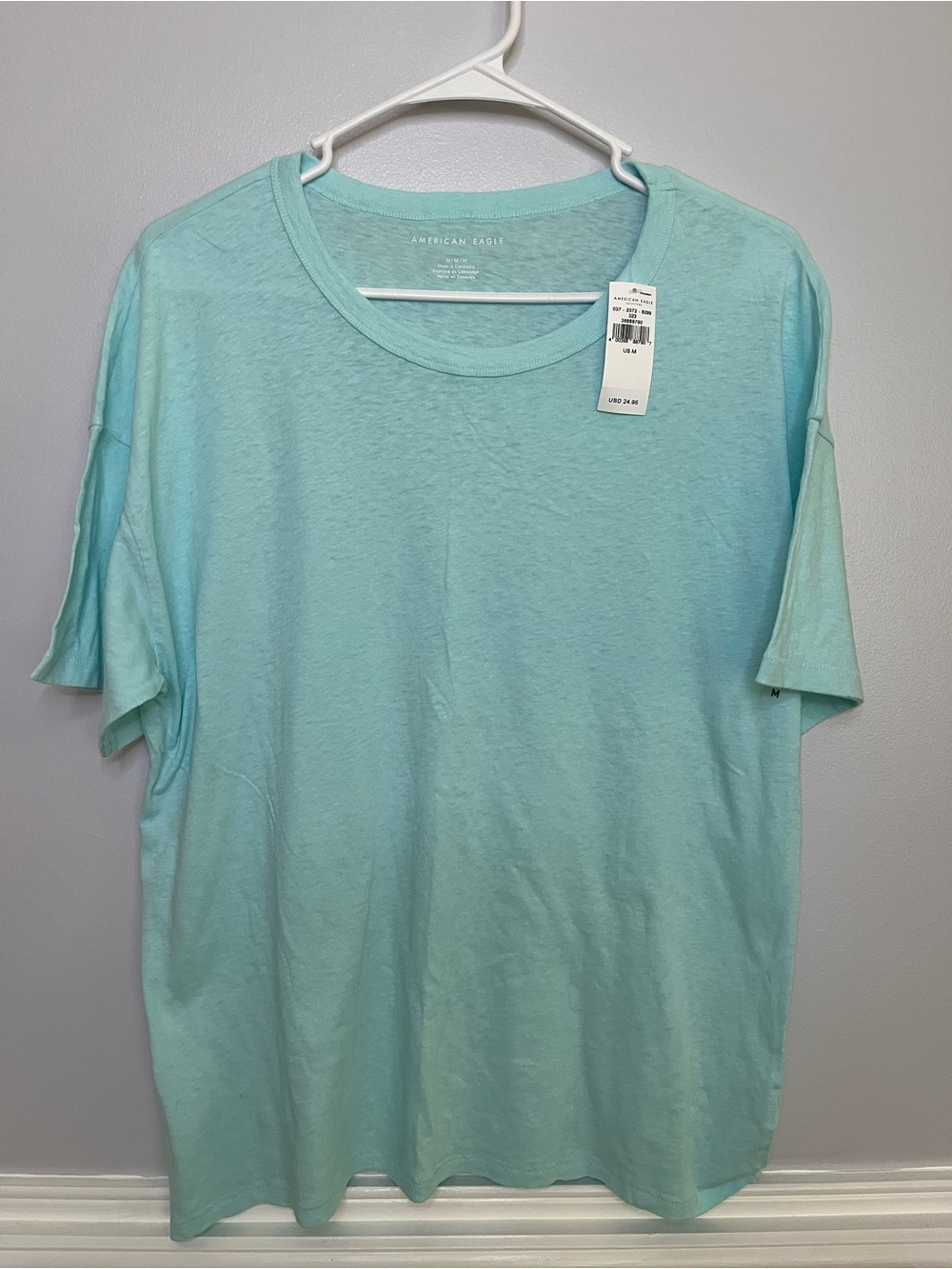 American Eagle Outfitters Light Mint Crew Neck Tee